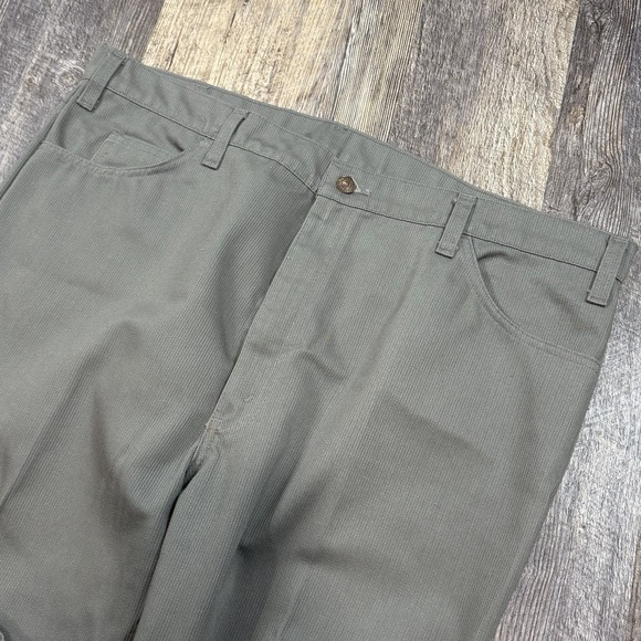 Vintage Levi's Sta-Prest Micro Corduroy Pants Mens 40x27 Gray Talon Zip USA 80s - Picture 5 of 16